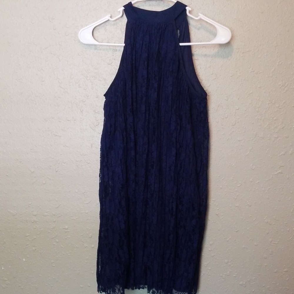 Francesca's Navy Blue XS Halter Dress